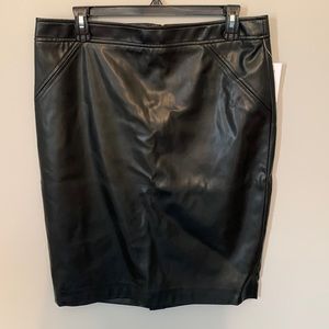 Black Pleather Skirt